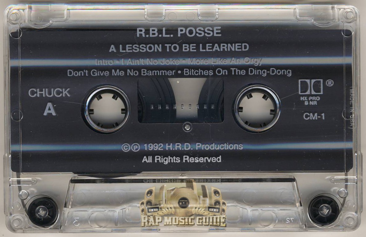 R.B.L. Posse - A Lesson To Be Learned: 1st Press. Cassette Tape